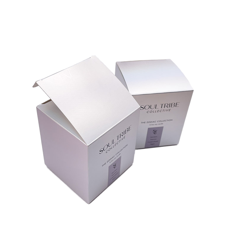 Custom logo Price Luxury Cardboard Folding Black White Scented Candle Set Gift Paper Packing Boxes for Candles