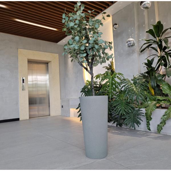 Садовые цветочные горшки из стекловолокна, большие для реального или искусственного дерева