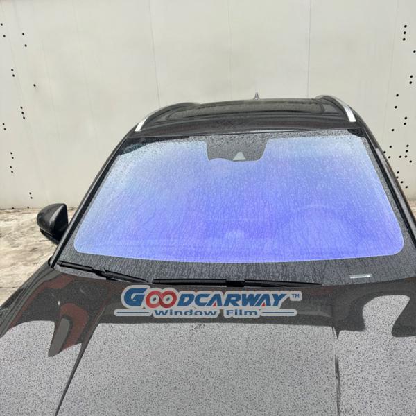 Blue Sky Color Car Window Film VLT 83% CR-80 BL Chameleon Film Visão clara 1,52m