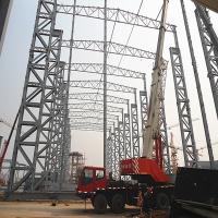 Steel Frame Building Construction Square Tube Column 10000 sqm Capacity