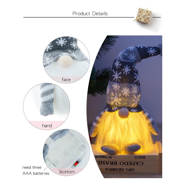 Luxuoso Santa Claus Style peluches da luz da noite do diodo emissor de luz da árvore de Natal da sala das crianças