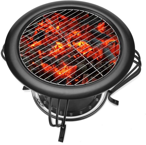 22 Inches Portable Foldable Outdoor Burning Fire Pit Round Burning Fire Pit