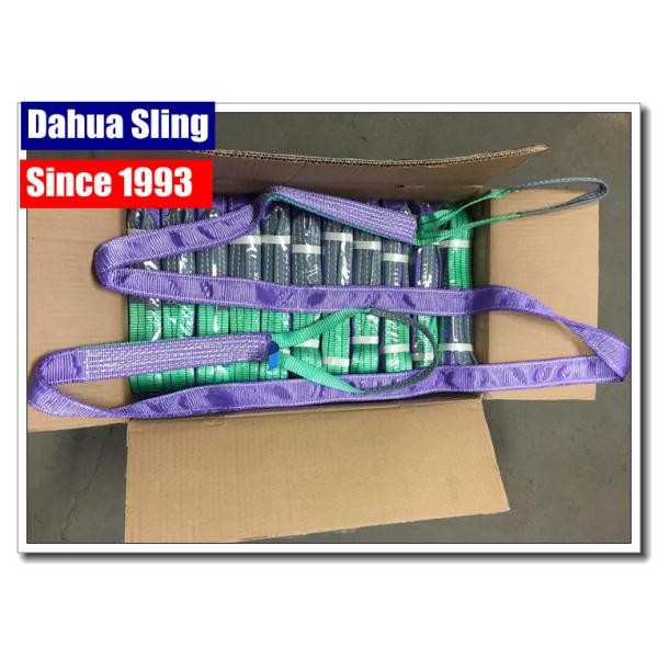 Lightweight Polyester Lifting Slings Safety Protection Sleeve Attached