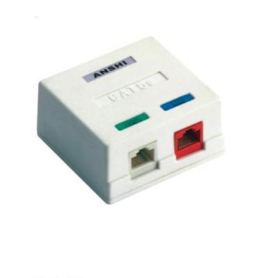 Porto da caixa 2 da montagem da superfície de CAT6/CAT5e para RJ45 o módulo inteiramente Testerd
