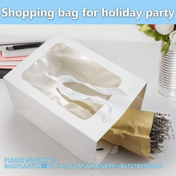 Bags With Window 10x7x5 Gift Bags For Mother'S Day Proposal Candy Gift, Festival Gift Packaging