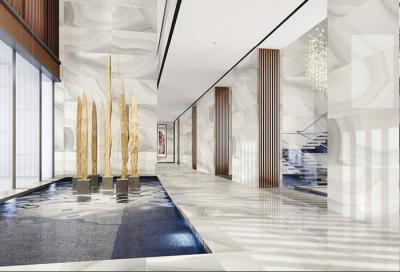 Agate Big Size Marble Look Porcelain Tile For Hotel Lobby Flooring / Home