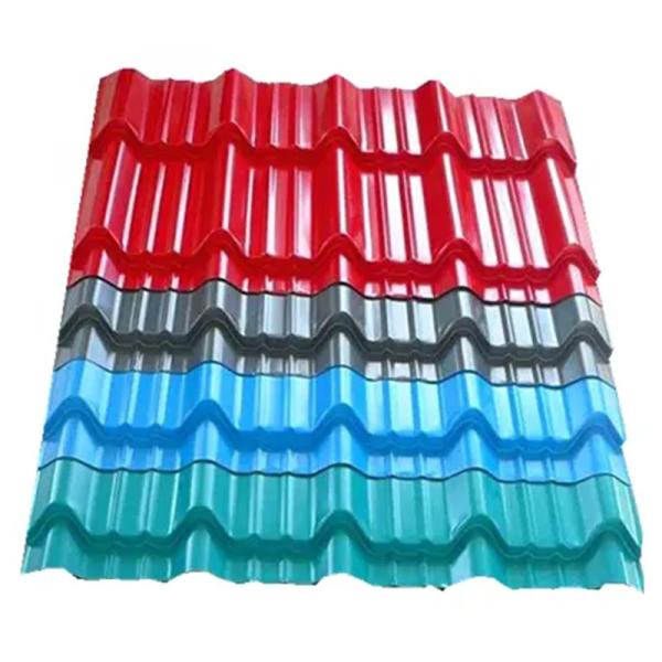 O pó revestiu as folhas telhando de aço colore metal revestido galvanizou as folhas de aço do telhado