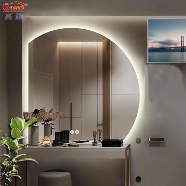 Умное стекло Круглое дизайн светодиодное зеркало для гостиничного номера