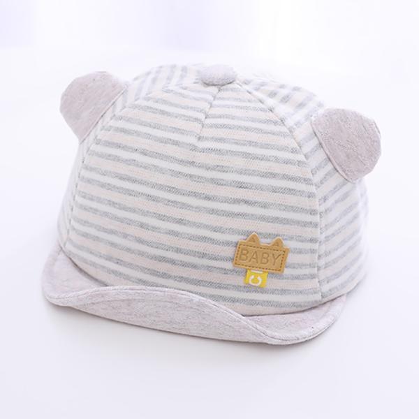 Summer Cotton Baby Hats Cute Casual Striped Soft Eaves Baseball Cap Baby Boy Beret Baby Girls Sun Hat
