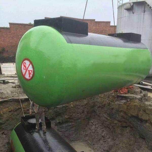 5 dupla camada cúbica da fibra de vidro do tanque de armazenamento 20cbm do fuel-óleo do medidor