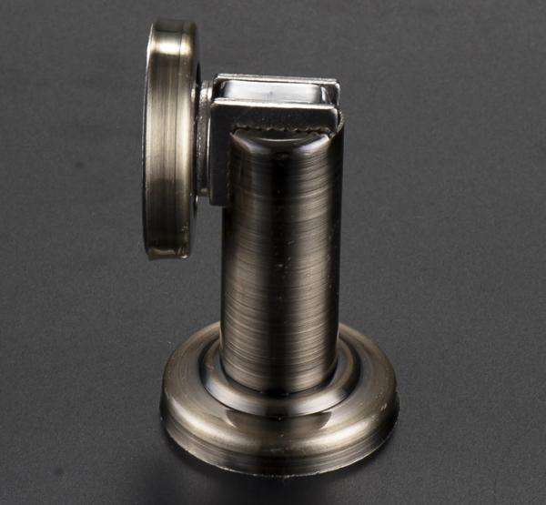 Round Magnetic Catchinterior Door Stops Zinc Alloy Body Mounted On Wall Door