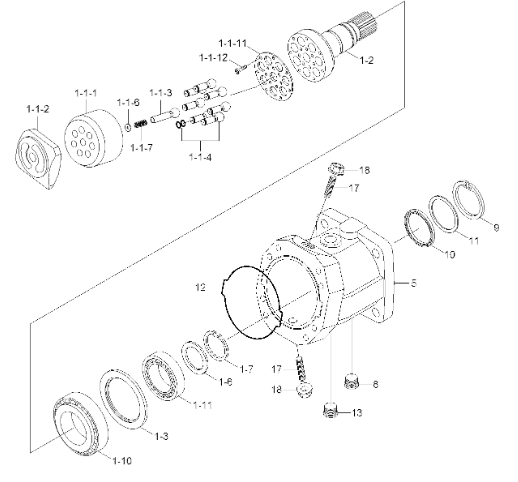 XJDD-00683 Seal Kit HYUNDAI Excavator Travel Motor Parts Fitting For R140W-7 R170W-7