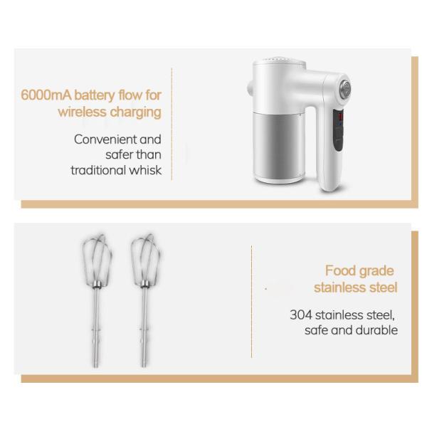 Home Wireless Portable Electric Hand Mixer For Baking 150W