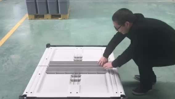 Best selling 1200*1000*810mm foldable plastic pallet box food grade container