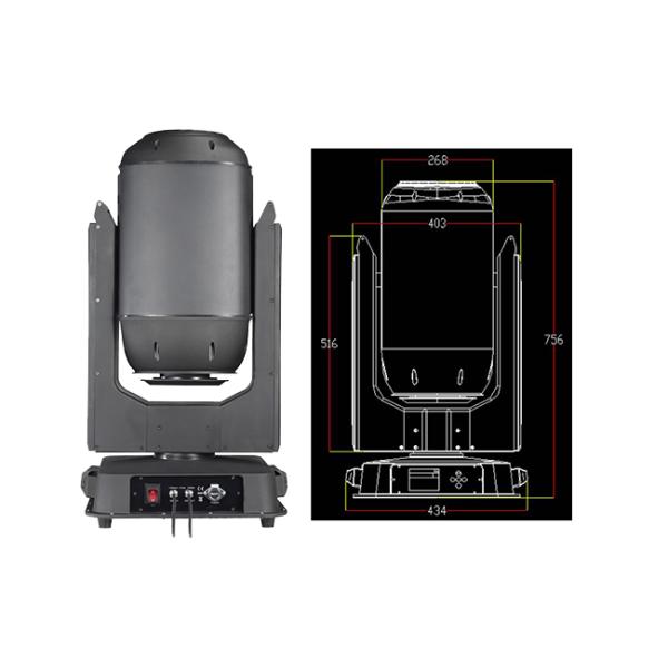 440W Outdoor Hotel Top Bulding Sky Waterproof  Ip65 Moving Head Light