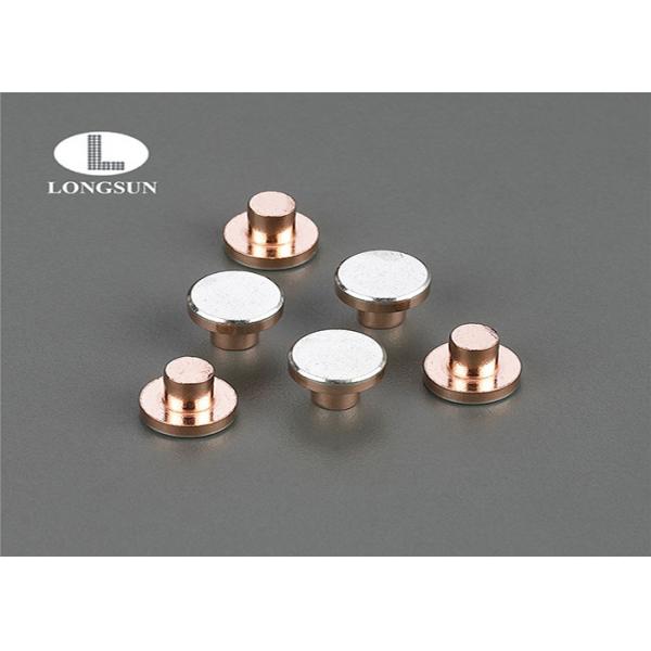 Flat Head Rivet AgCu / Round Head Copper Rivets For Drive Protective Switch