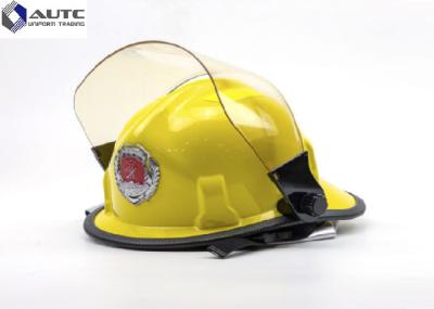 Ateie fogo à chama da poliamina do amarelo do protetor de cara dos capacetes de segurança da construção - retardador
