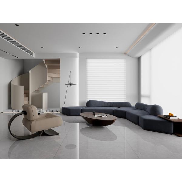 Gray Polished Sintered Stone Slab 1200x1200mm Non-Slip Indoor Floor