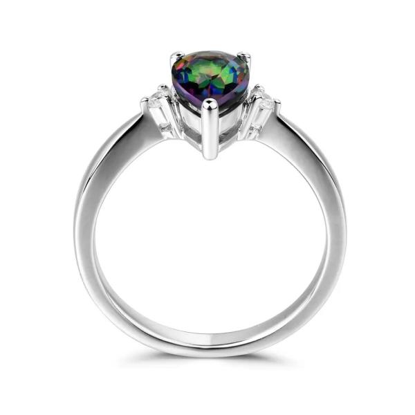 925 Sterling Silver Mystery Hook Drop Jewelry Rainbow Mystic Topaz Earrings