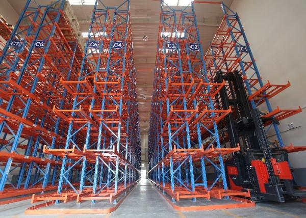 3000kg VNA Pallet Racking narrow aisle racking With Araldite Static Powder Coating