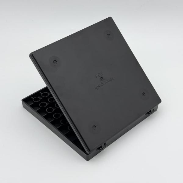 Black ESD PC Clamshell Chip Tray with Lock Mechanism