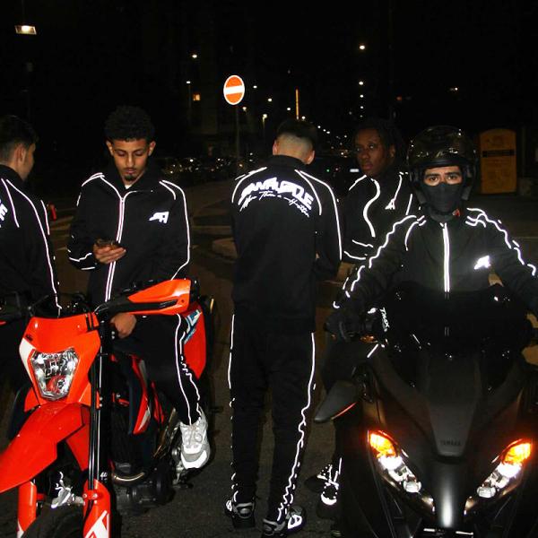 Impresión digital de hombres Slim Fit Traje callejero confección de calzoncillos y chaqueta servicio OEM