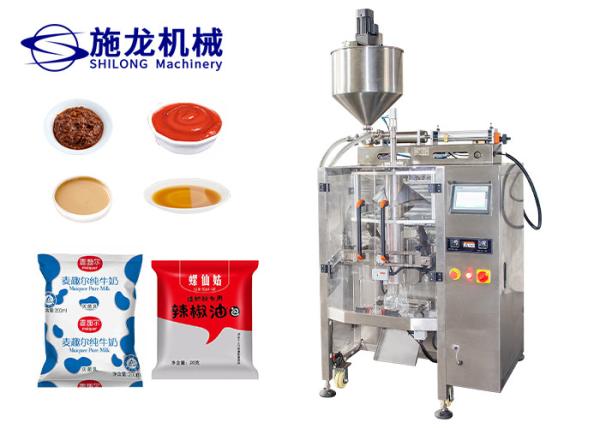 BOPP / CPP Liquid Packing Machine For Honey / Ketchup Sachet