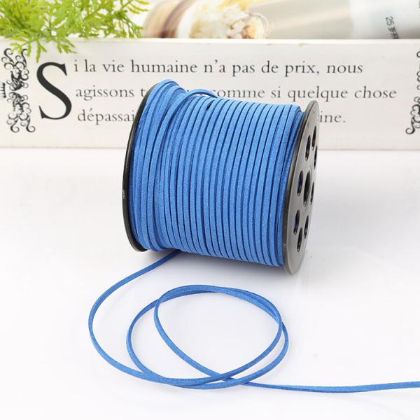 Fios de veludo de couro de camarão 3 mm Fios de veludo de dois lados