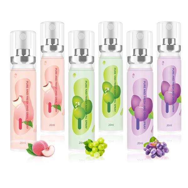 6PCS Oral Breath Spray Mouth Freshener Spray Oral Care 3 Flavors For Adults