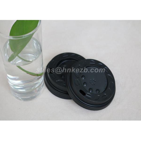 PS Material Disposable Paper Cup Lid , Coffee Cup Covers For Hot Beverage Cup