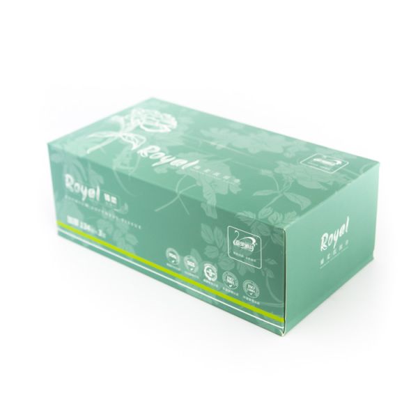 Customized logo Package Box Biodegradable ultra Soft Tissues Paper Facial 3ply  Facial Tissue