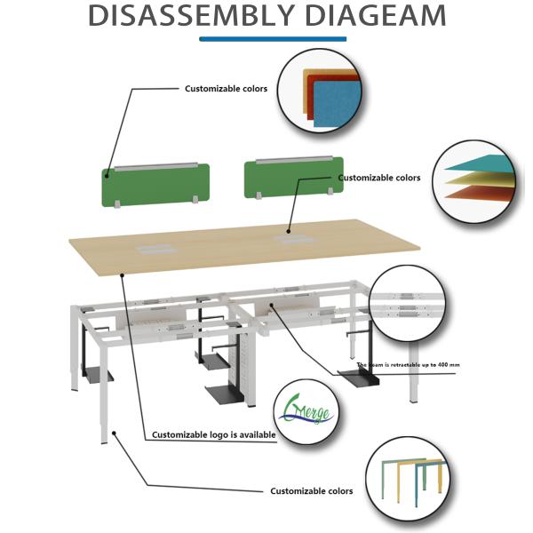 Maximize Space and Efficiency with Open Space Office Workstation's Adjustable Shelves