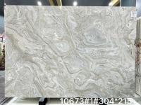 Brazilian Abrasion Resistant Polished Marble Sheet For Kitchen White Rock Marble Slab