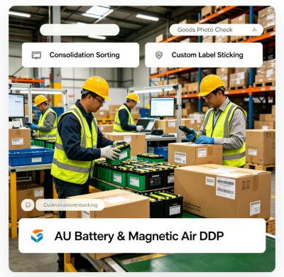 Secure DDP Air Freight Shipping to AU For Battery / Magnetic Goods