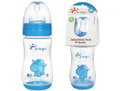 9oz 260ml PP Wide Neck Arc Baby Nipple Bottle