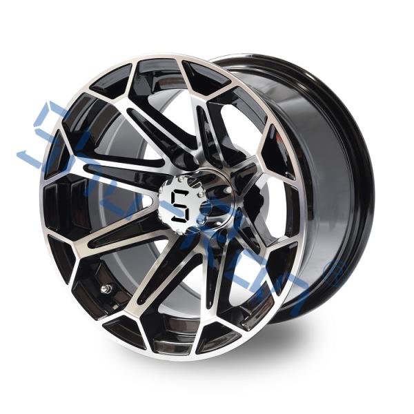 Коляска для гольфа 12'/14' Механизированные / глянцевые черные алюминиевые колеса Рельсы для клуба автомобиля, EZGO, YMH коляски для гольфа