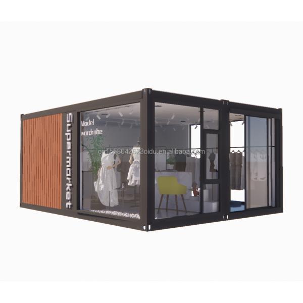Galvanized Steel Bending Expandable Container Mobile Shop Clothing Showroom with Aluminum Alloy Windows and Modern Design