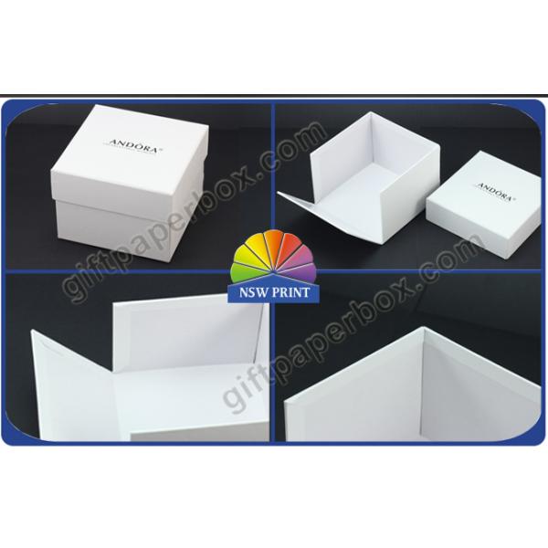 Logo Print Cardboard Paper Jewelry Gift Boxes Large White Gift Box