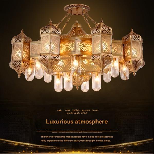 Interior Brass Vintage Living Room Chandelier 132*132*60cm Packing Dimension