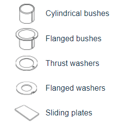 Cylindrical Flange DU Bush For Seatback Control