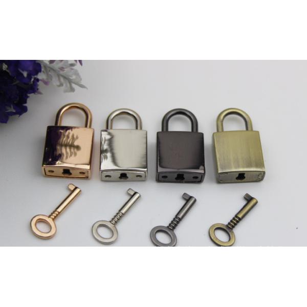 Handbag hardware wholesale light gold zinc alloy metal decorative lock and key