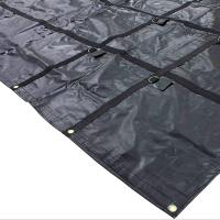 Tissu étanche en PVC revêtu de bâche noire, bâche en acier pour camion à lit plat
