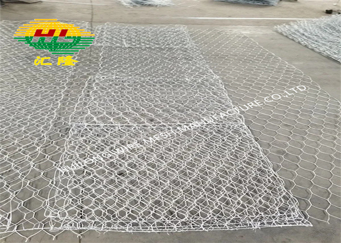 Pvc ячеистой сети коробки 80x100mm 2x1x1m Gabion покрыл шестиугольный соткать