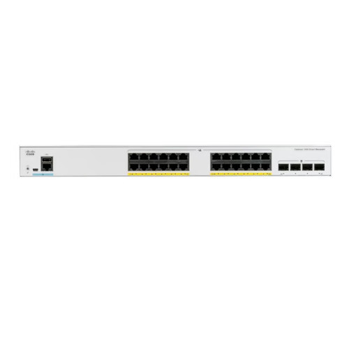 Cisco C1000-24P-4X-L переключатель доступа 24Gigabit Ethernet RJ45 PoE+ Uplink интерфейсы 4 SFP+ 195W