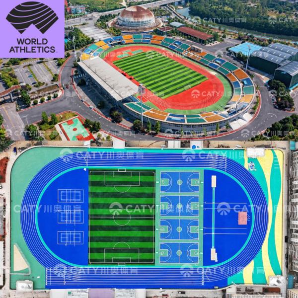 Flame Resistant Sports Running Track With EPDM Surface As Synthetic Running Track Material EPDM Rubber Granules