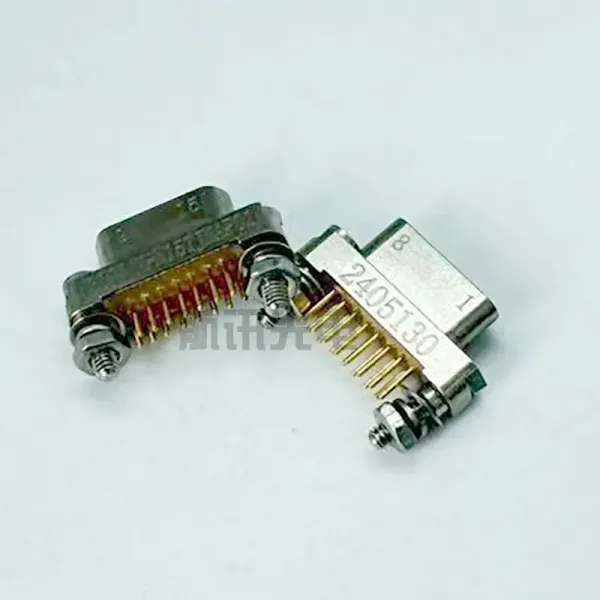 J30jzxpn15tjnap01 Aerospace 15-Core Straight Pin Through-Hole Connector.