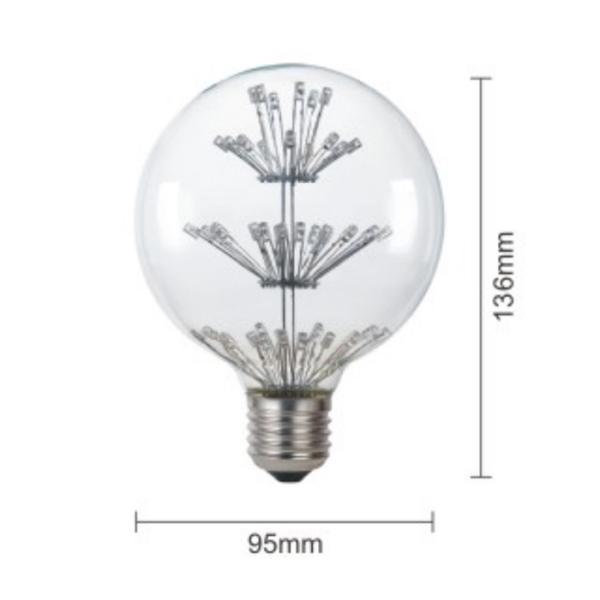 Outdoor Wedding Decorative Starry Bulb 2300k E27 G95 Edison Bulb