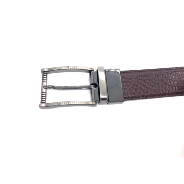 Цвет пряжки щетки никеля реверзибельного пояса людей неподдельный кожаный двойной бортовой регулируемый