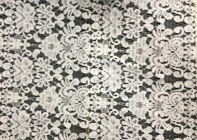 White Swiss Cotton Embroidery Lace Fabric , Cotton Lace Trim For Party