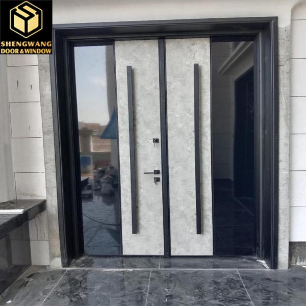 Swing Left Grey Homes Stainless Steel Swing Door For House Door Opens Outward Waterproof